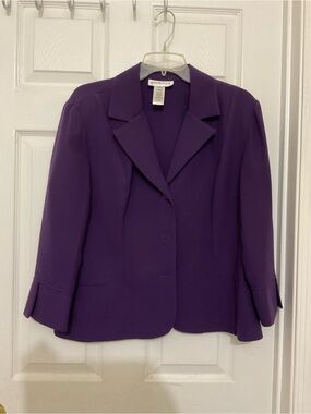 Studio 1 Purple Womens Blazer Jacket